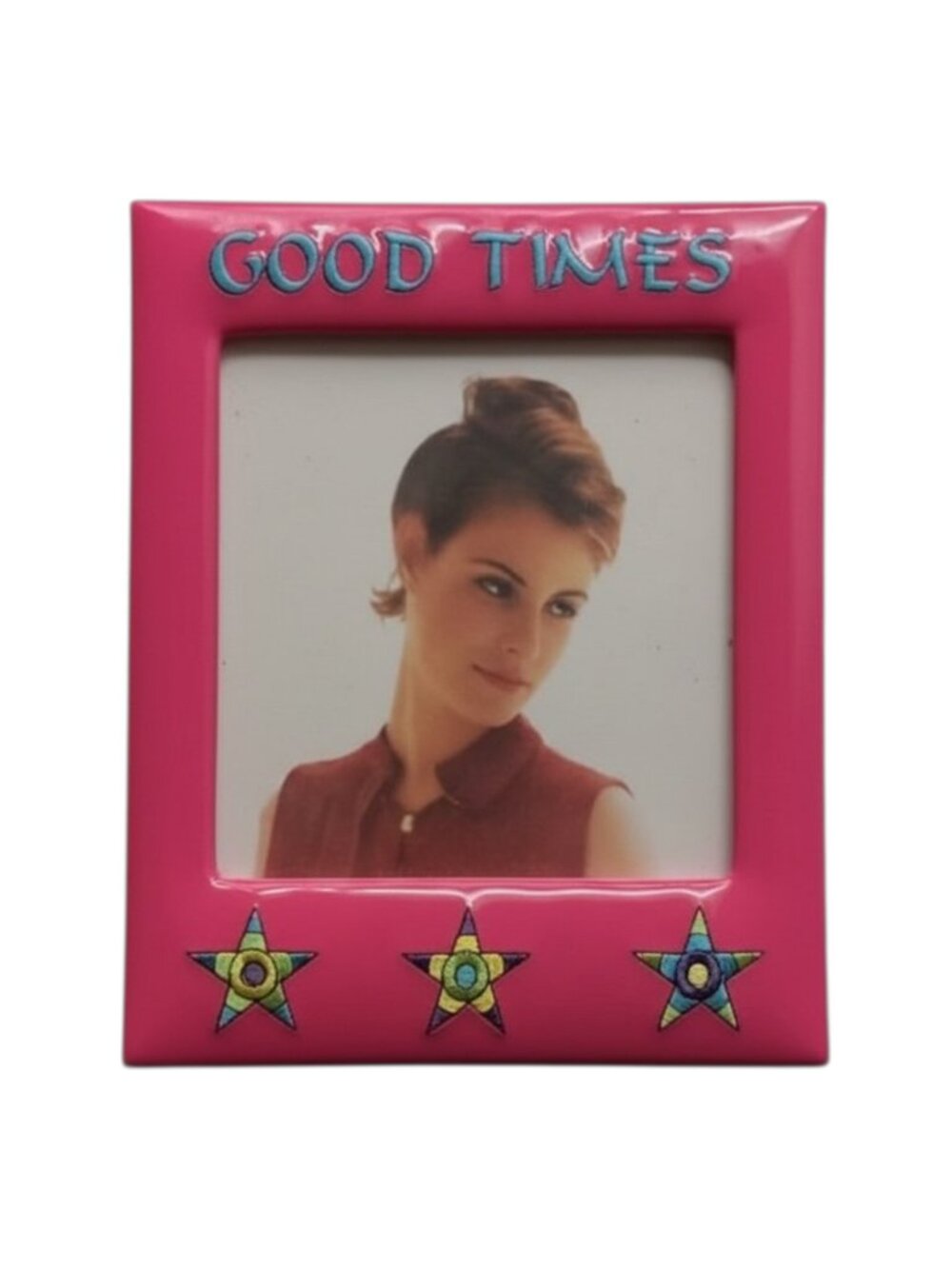 Good Times Pink Decorative Photo Frame with Star Accents